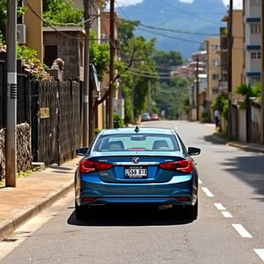 Parqueo paralelo perfecto en calle inclinada